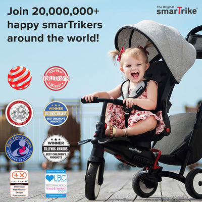 smarTrike Zoom 4 in 1 Toddler Trike Tricycle Toy for 15 to 36 Months, Red (Used)
