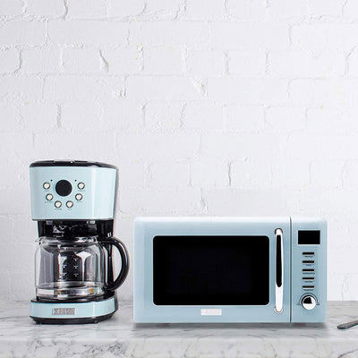 Haden Heritage 12 Cup Programmable Vintage Retro Home Coffee Maker Machine, Blue (Refurbished)
