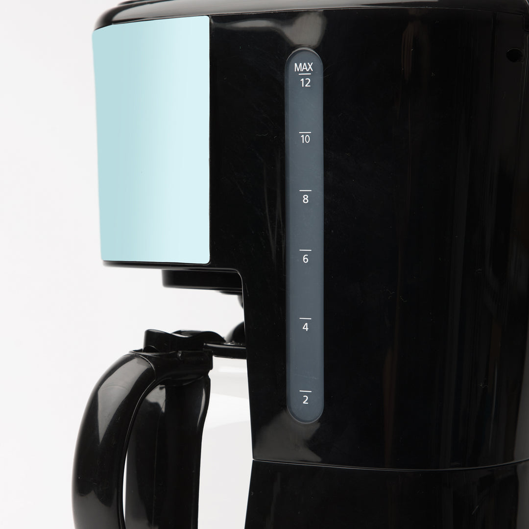 Haden Coffee Machine, 12 Cup Programmable Drip Coffee Maker, Turquoise & Chrome