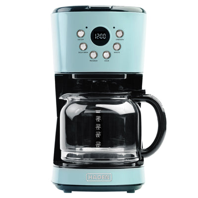 Haden Heritage 12 Cup  Vintage Retro Home Coffee Maker Machine, Blue (Used)