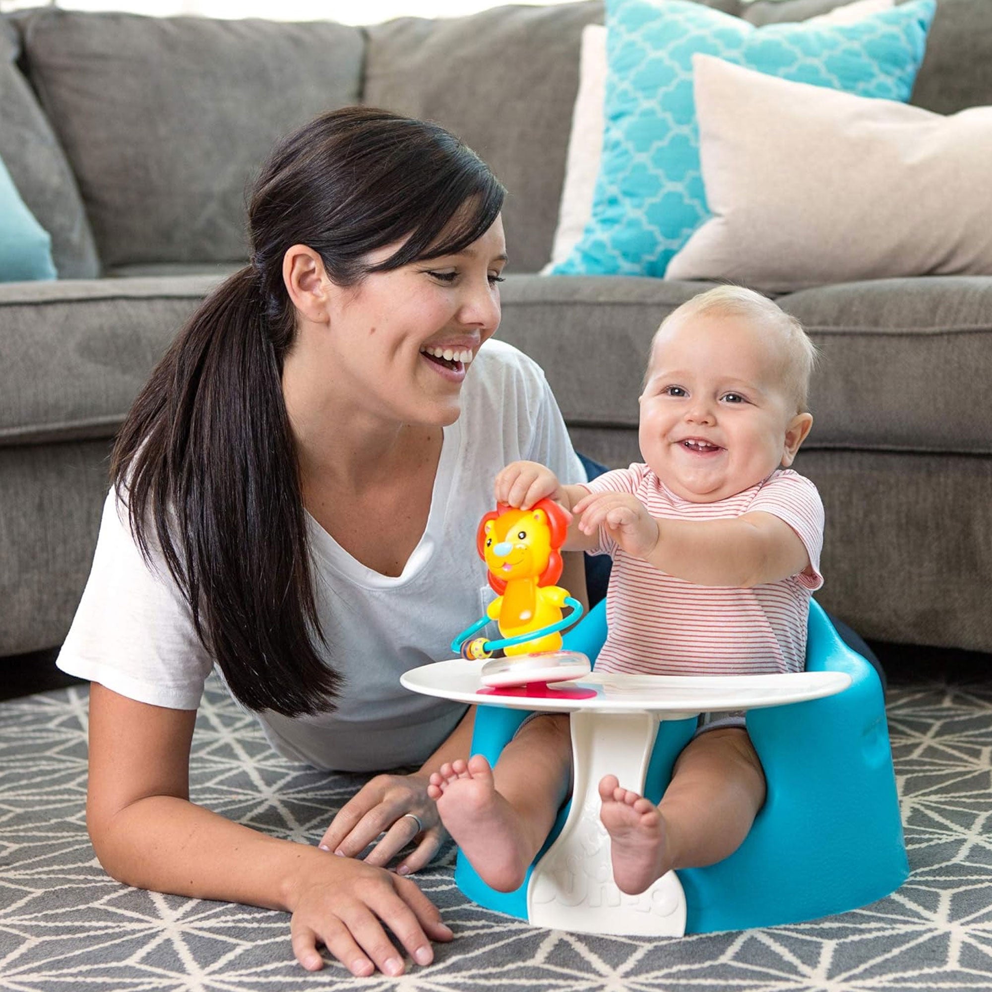 Bumbo Baby Childrens Infant Toddler Floor Seat Eating & Play Top Tray (Used)