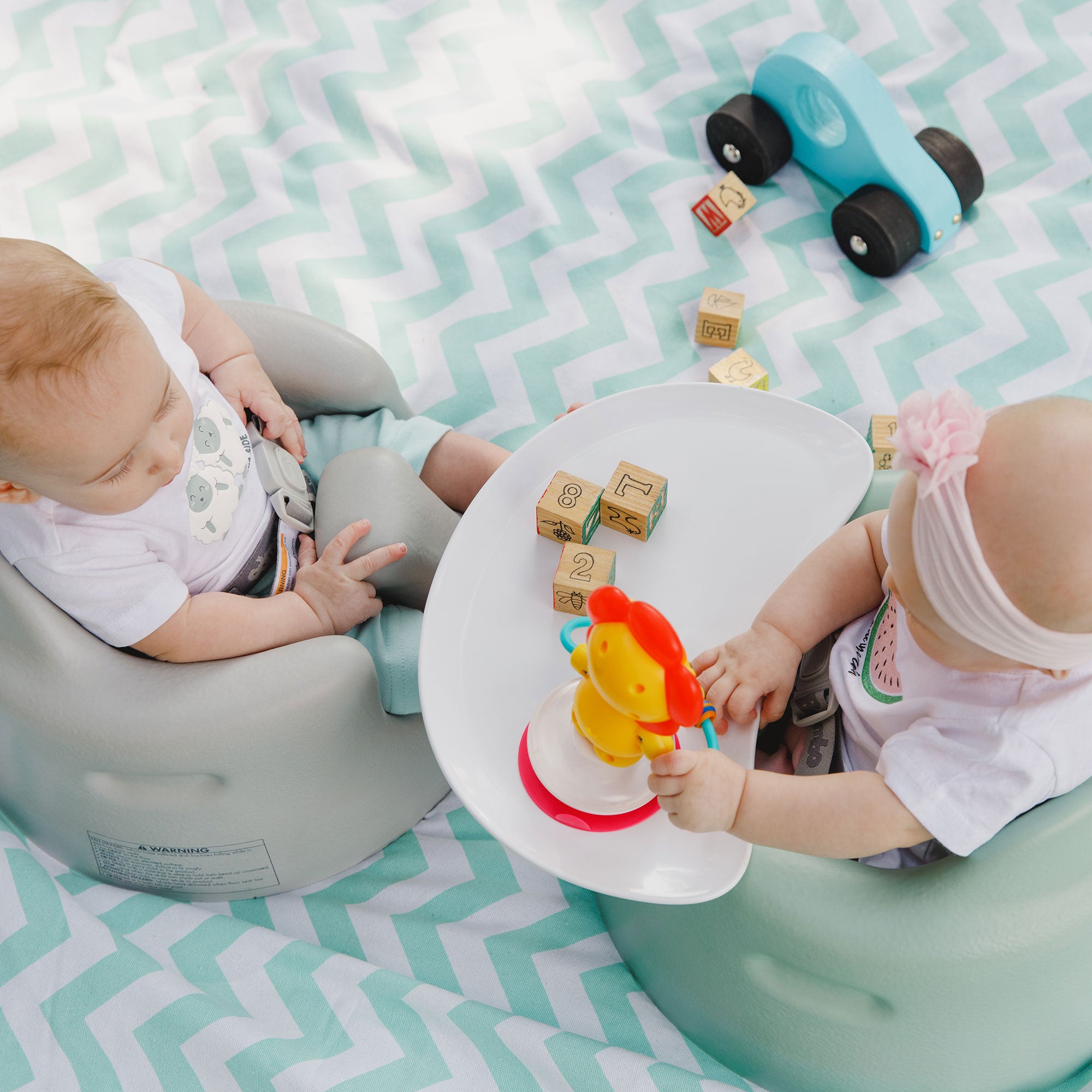 Bumbo Baby Childrens Infant Toddler Floor Seat Eating & Play Top Tray (Used)