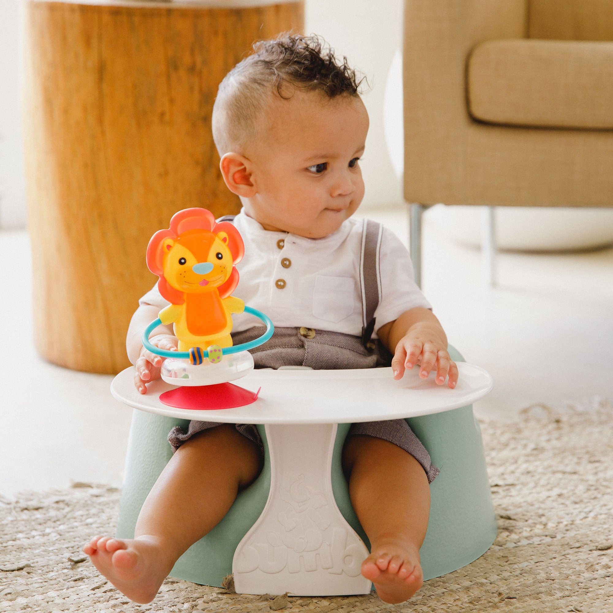 Bumbo Baby Childrens Infant Toddler Floor Seat Eating & Play Top Tray (Used)