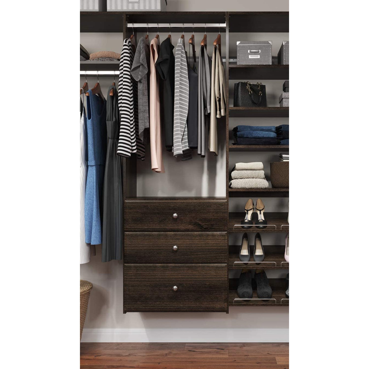 Easy Track RD04-TON 4-Inch Deluxe Drawer for Closet Storage Tower Kits, Truffle