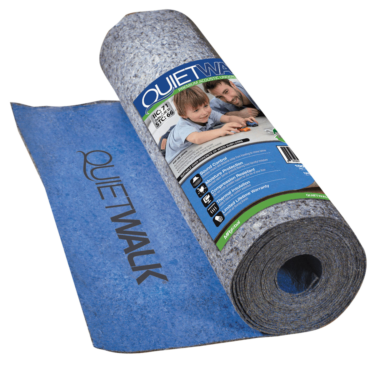 MP Global Quiet Walk 3x33 Ft Acoustical Floating/Laminate Flooring Underlayment