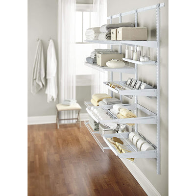 Rubbermaid FastTrack Steel Wire Slide Out Hanging Tiered Storage Shelf(Open Box)