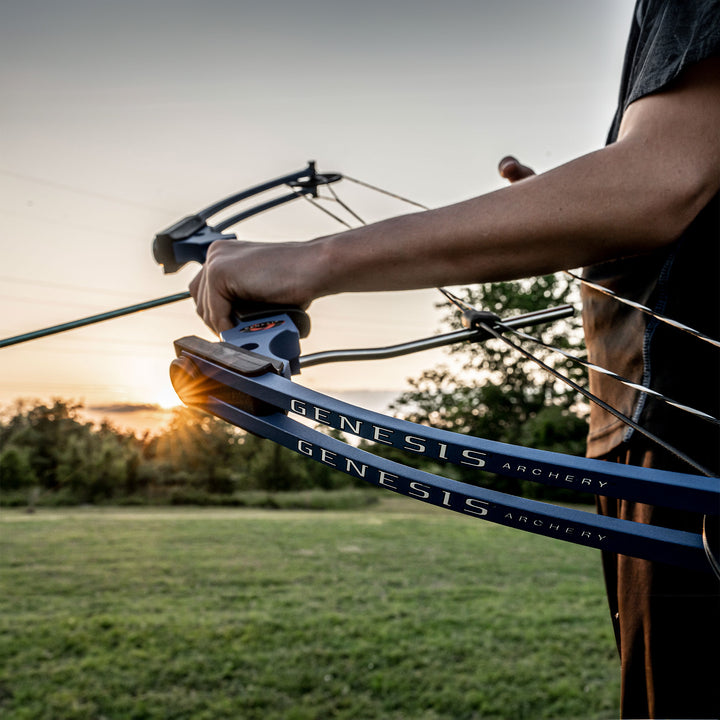 Genesis Original Archery Compound Bow, Left Handed, Blue (Open Box)