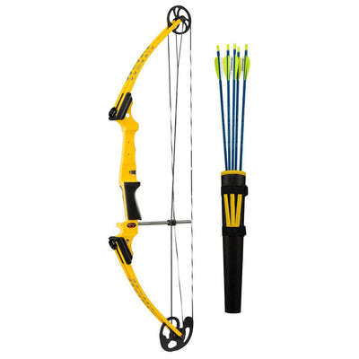Genesis Archery Compound Bow & Arrow Set, Draw Hand-Right, Yellow (For Parts) - VMInnovations