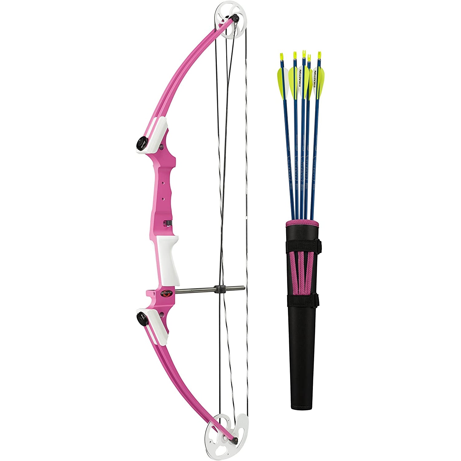 Genesis Original Archery Compound Bow/Arrow Set, Right Handed, Pink (Open Box) - VMInnovations