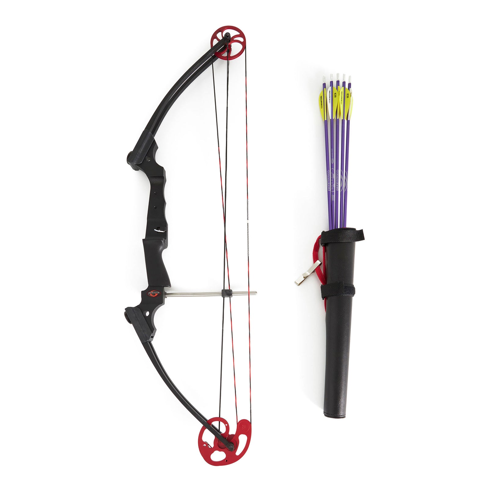 Genesis Archery Original Target Practice Bow Kit, Right Handed, Black(For Parts) - VMInnovations