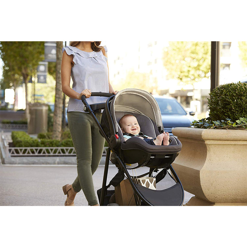 Graco 2065964 SnugRider 3 Elite 3 Wheel Portable Infant Car Seat Carrier, Black