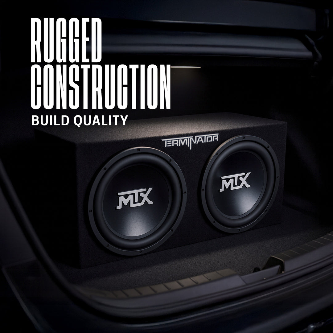 MTX 12-Inch 1200-Watt Car Audio Dual Loaded Subwoofer Box Enclosure(Open Box)