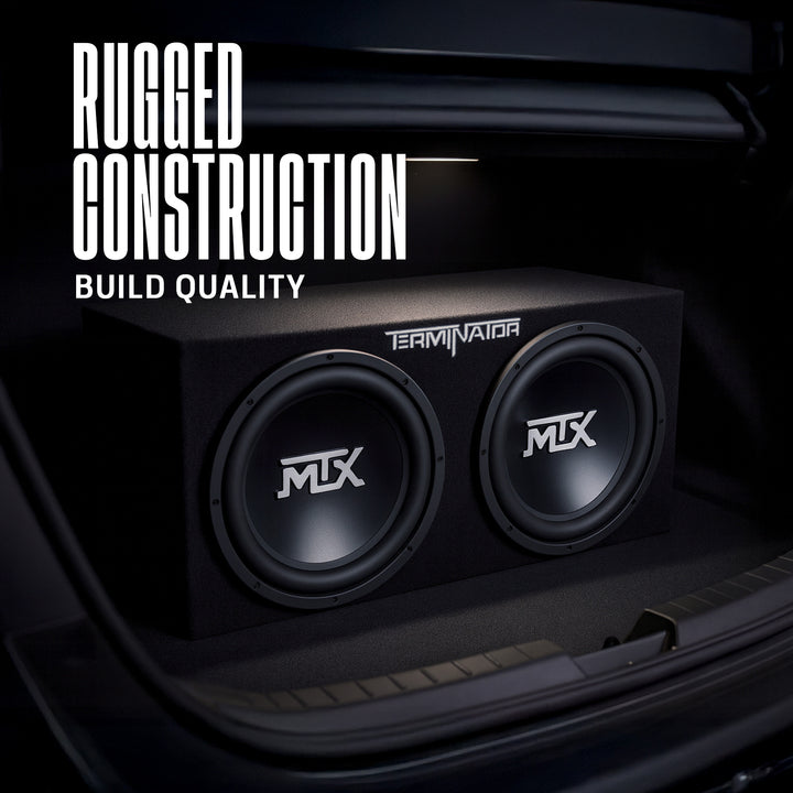 MTX 12-Inch 1200-Watt Car Audio Dual Loaded Subwoofer Box Enclosure(Open Box)