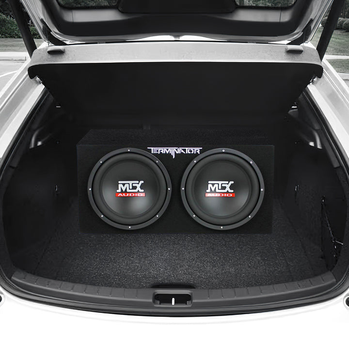 MTX TNE212D 12-Inch 1200-Watt Car Audio Dual Loaded Subwoofer Box Enclosure