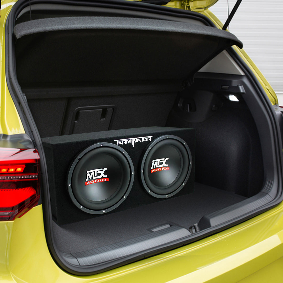 MTX TNE212D 12-Inch 1200-Watt Car Audio Dual Loaded Subwoofer Box Enclosure