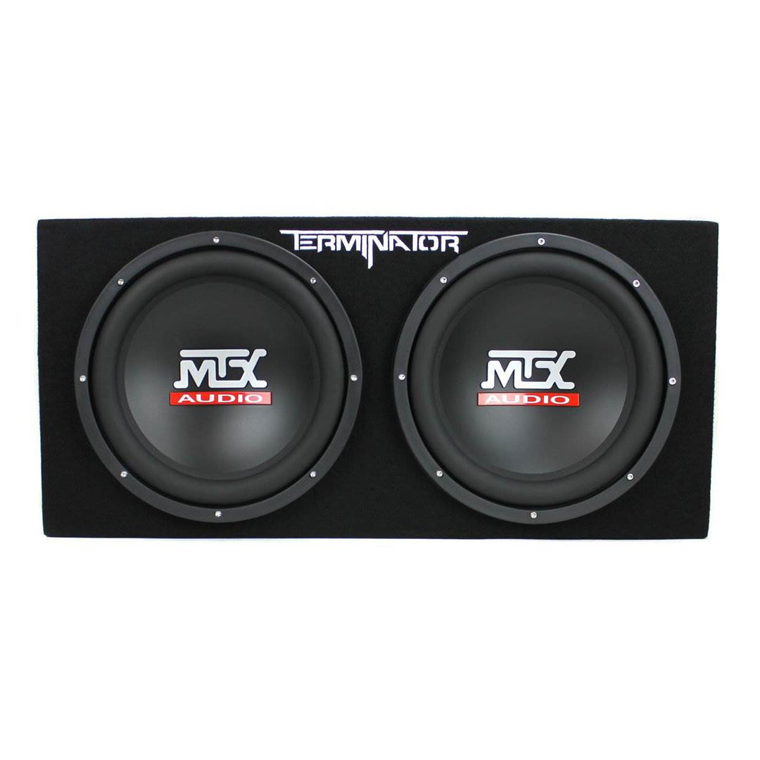 MTX TNE212D 12" 1200W Dual Car Subwoofers Audio Subs + Enclosure - Used