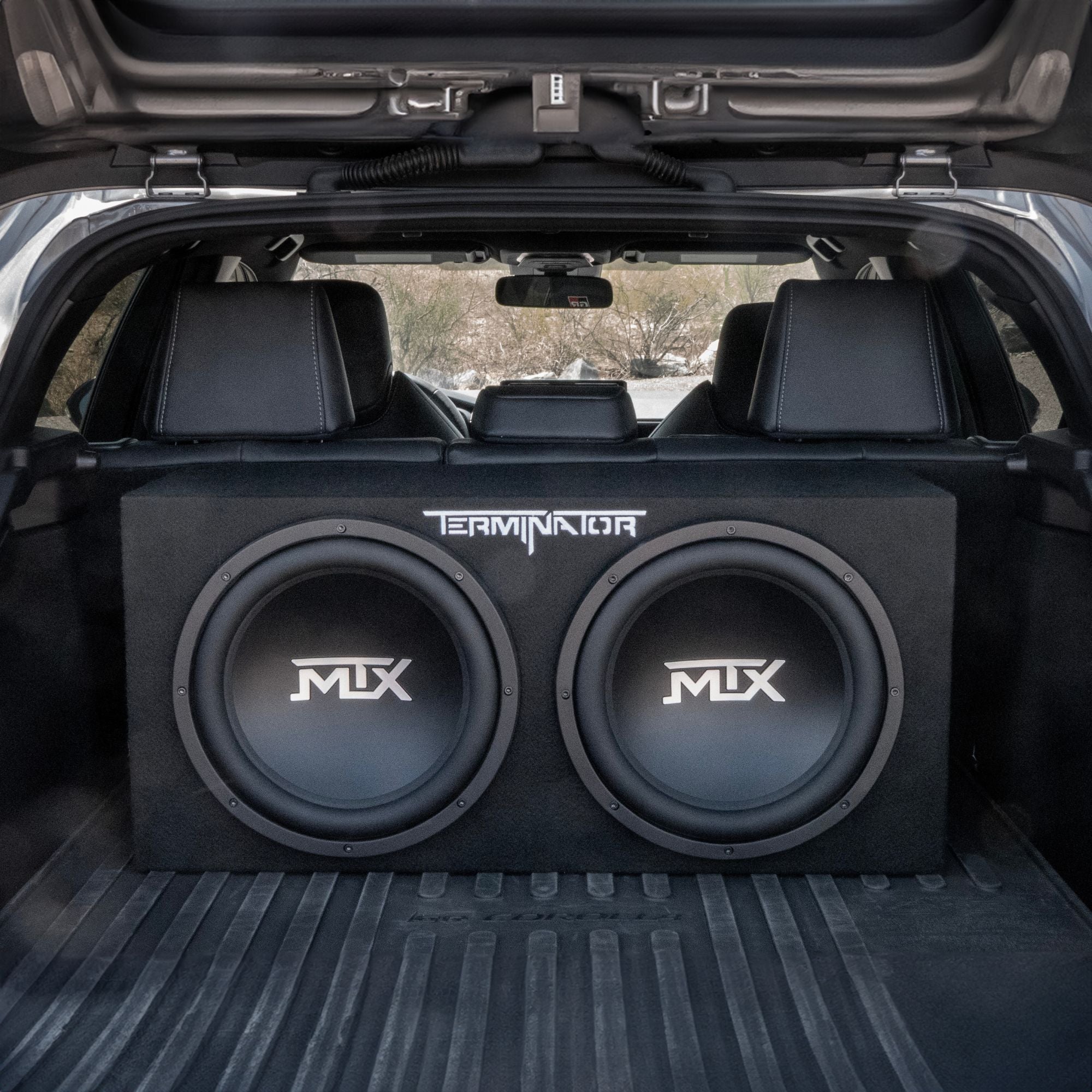 MTX TNE212D 12" 1200W Car Audio Dual Loaded Subwoofer Box Enclosure (Damaged)