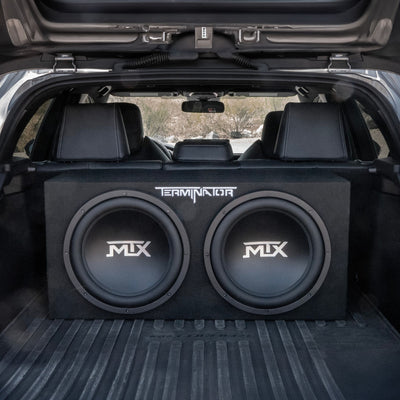 MTX TNE212D 12" 1200W Car Audio Dual Loaded Subwoofer Box Enclosure (Damaged)