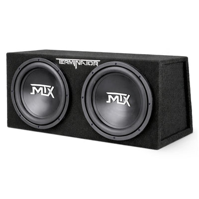MTX TNE212D 12-Inch 1200-Watt Car Audio Dual Loaded Subwoofer Box Enclosure (Refurbished)