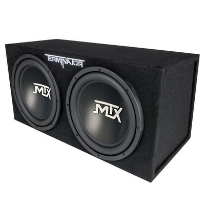 MTX TNE212D 12-Inch 1200-Watt Car Audio Dual Loaded Subwoofer Box Enclosure (Refurbished)