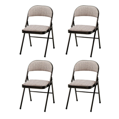 MECO 4-Pack of Deluxe Motif Fabric Padded Folding Chairs with 16 x 16 Inch Seat