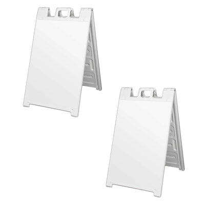 Plasticade Signicade Portable Folding Sidewalk Double Sided Sign Stand, (2 Pack)