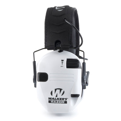 Walker's Razor Slim Shooter Folding Ear Protection Muffs with NRR of 23dB, White - VMInnovations