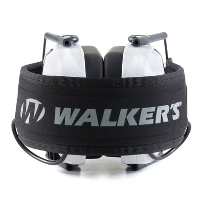 Walker's Razor Slim Shooter Folding Ear Protection Muffs with NRR of 23dB, White