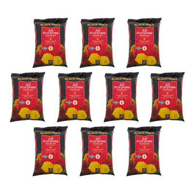 SunGro Black Gold All Purpose Potting Soil Fertilizer Mix, 2 Cu Ft Bag (10 Pack) - VMInnovations