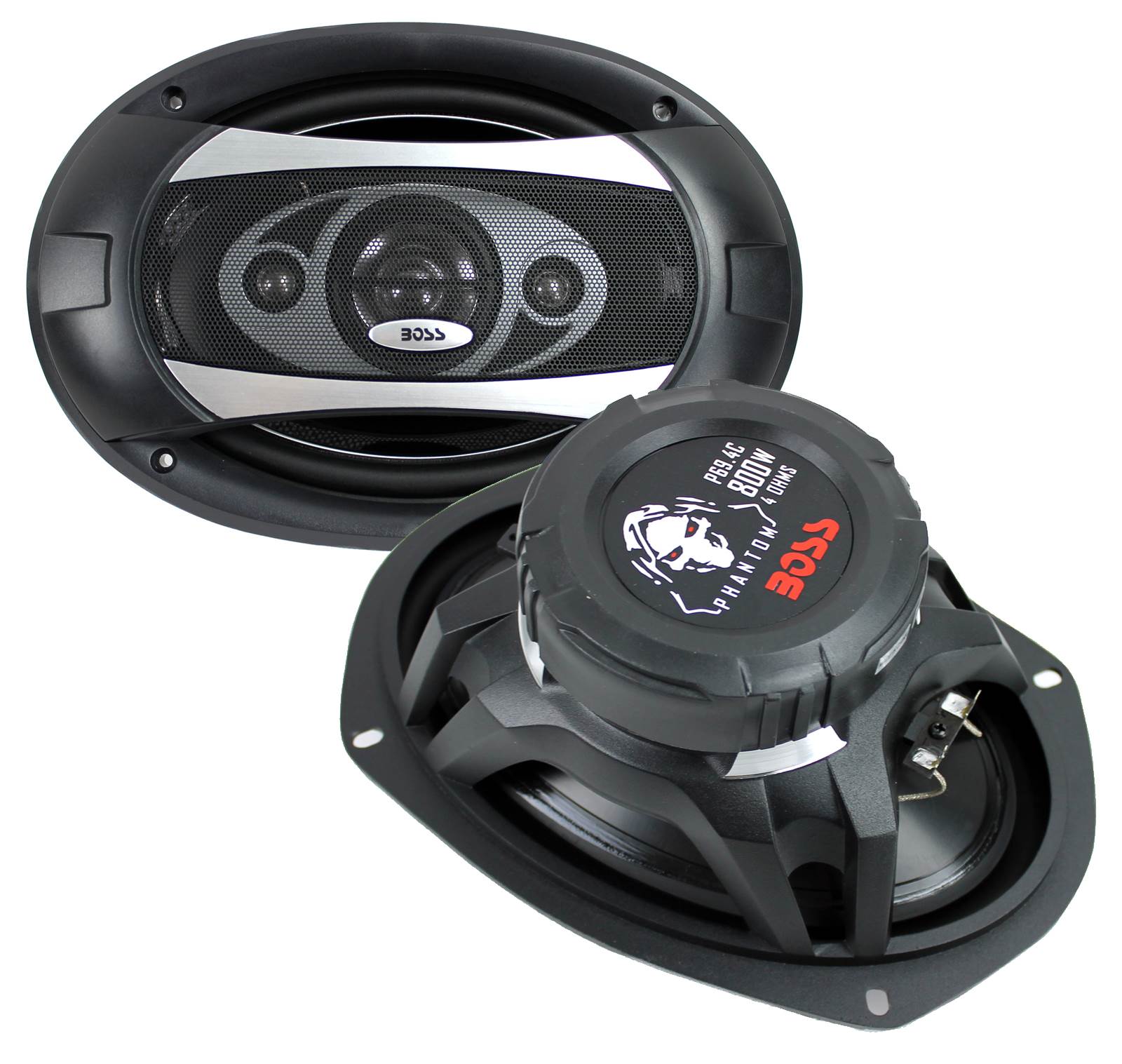 BOSS Audio P694C 6x9" 800W 4-Way 4 Ohm Car Coaxial Stereo Speakers, Pair - VMInnovations