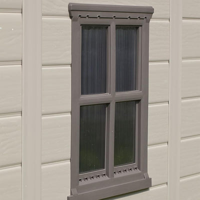 Keter Factor 8 x 11 All Weather Resistant Outdoor Storage Shed, Taupe (Used)