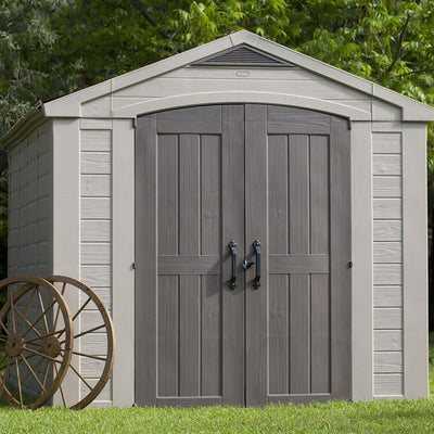 Keter 211203 Factor 8 x 11 All Weather Resistant Storage Shed, Taupe (For Parts)