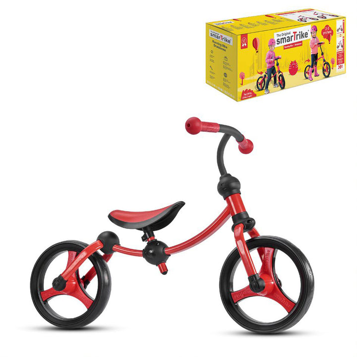 smarTrike Adjustable Kids Running Bike 2 in 1 Balance Bike, Red (Used)