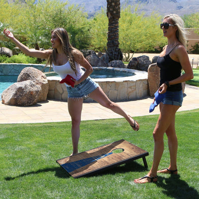 GoSports Cornhole Regulation Size 3' x 2' Bean Bag Lawn Game, Rustic (Open Box) - VMInnovations