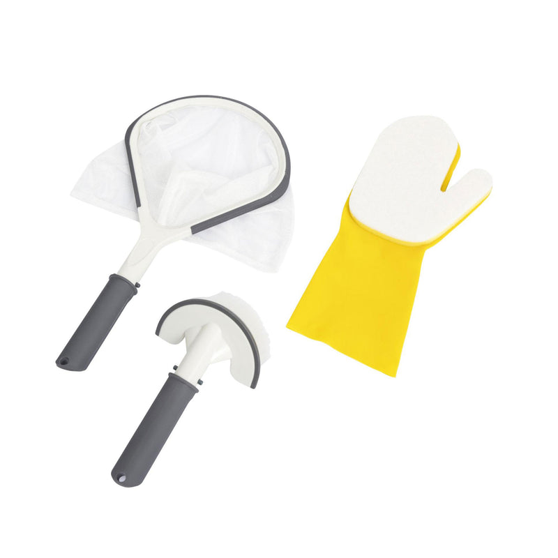 Bestway SaluSpa All In One 3 Piece Cleaning Tool Accessory Set for Hot Tub Spa