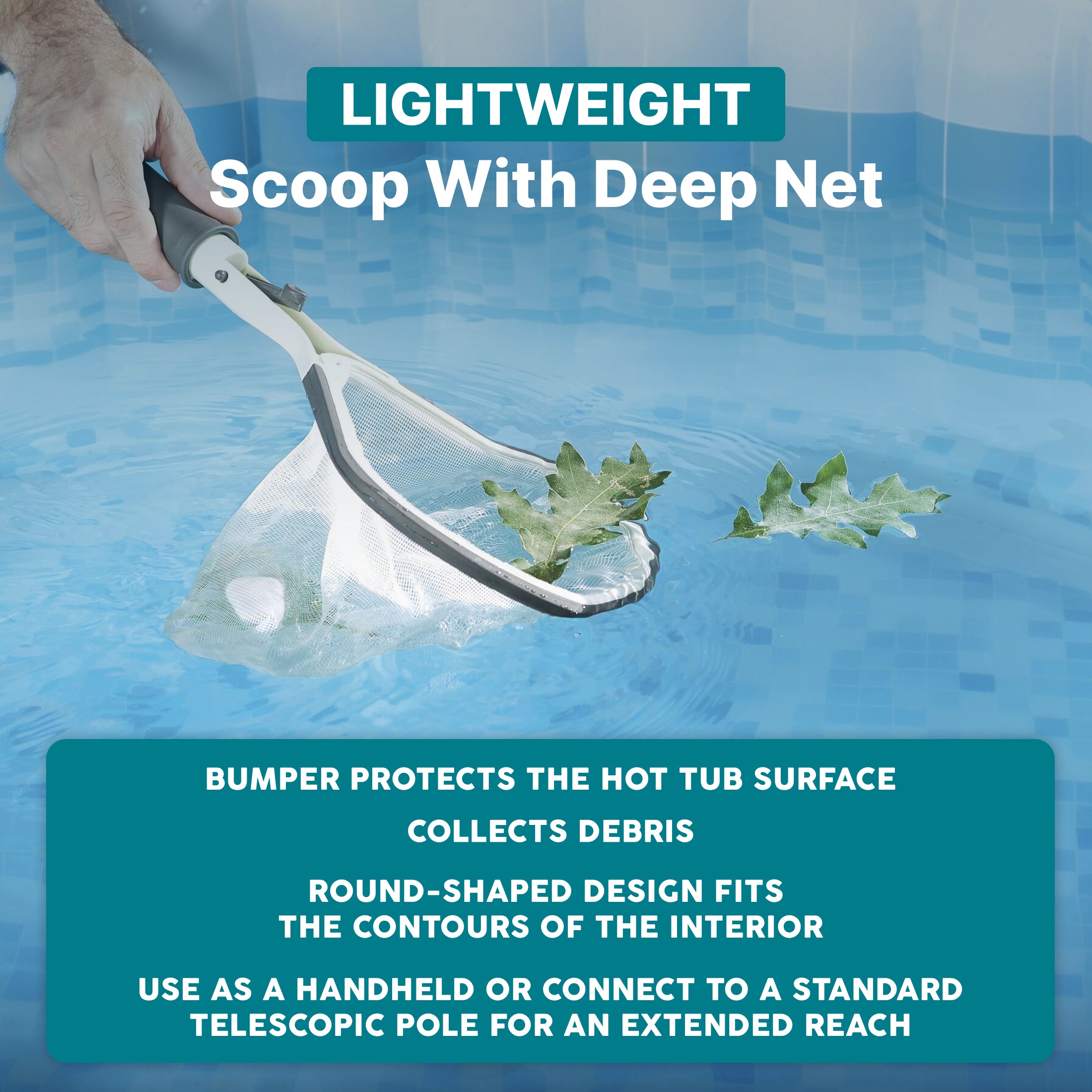 Bestway SaluSpa All-in-One Cleaning Tools for Spa w/ Net, Brush, & Scrubber Mitt - VMInnovations