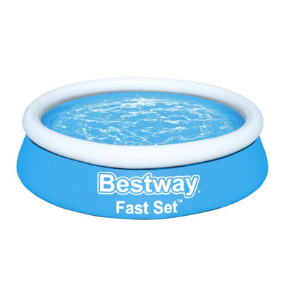 Bestway Fast Set 6 Foot x 20 Inch Outdoor Inflatable Round Pool Set (For Parts)