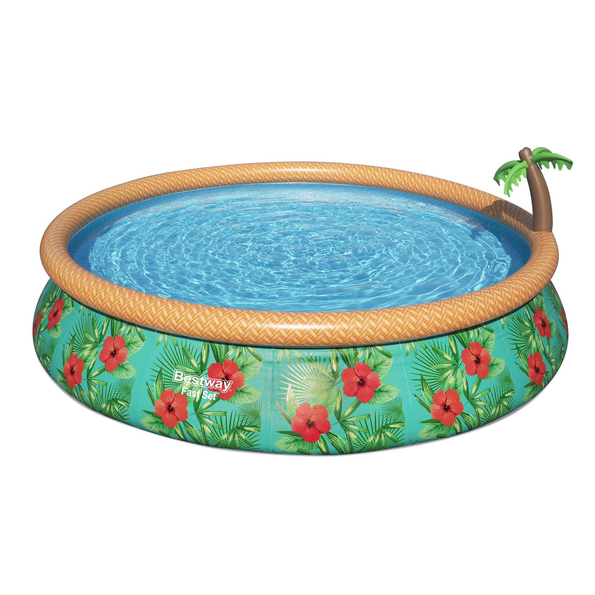 Bestway 57415E 15Ft x 33In Fast Set Paradise Palms Inflatable Pool Set (Used) - VMInnovations