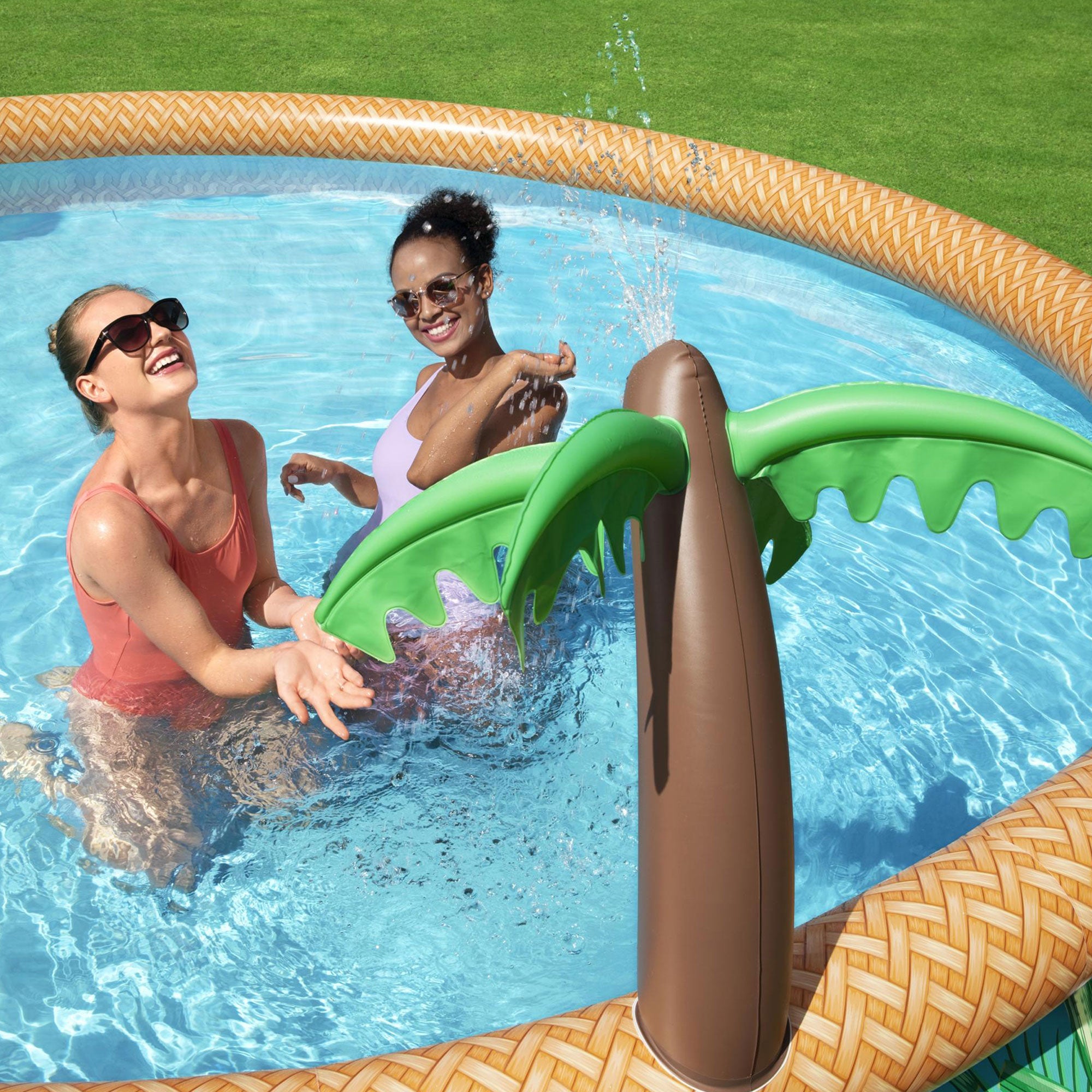 Bestway 57415E 15Ft x 33In Fast Set Paradise Palms Inflatable Pool Set (Used) - VMInnovations
