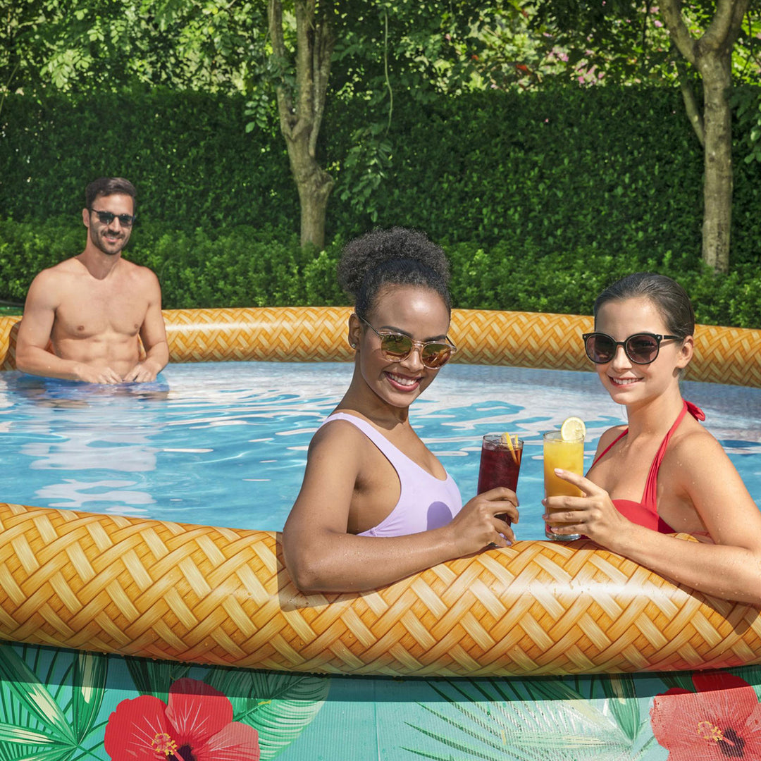 Bestway 15'x33'' Fast Set Paradise Palms Inflatable Swimming Pool Set (Open Box)