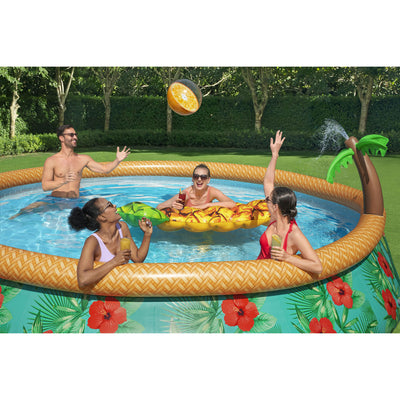 Bestway Fast Set Paradise Palms 15'x33" Round Inflatable Pool Set with Sprinkler