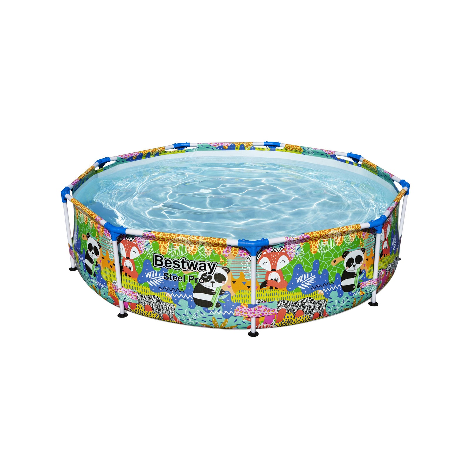 Bestway Steel Pro Panda Print Reinforced Liner Round Above Ground Pool (Used) - VMInnovations