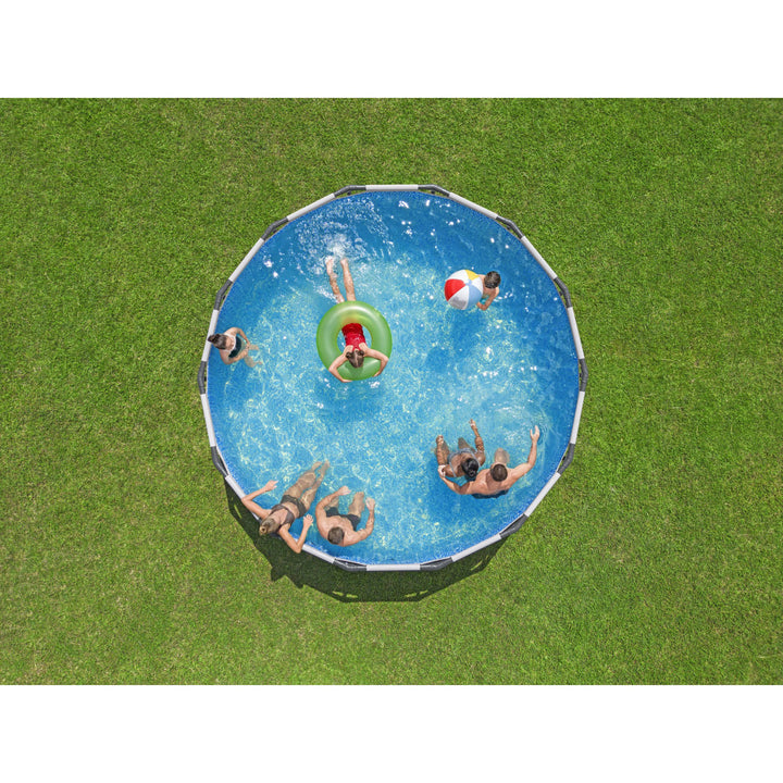 Bestway Steel Pro MAX 14 x 4 Ft Above Ground Round Complete Pool Set (Open Box)