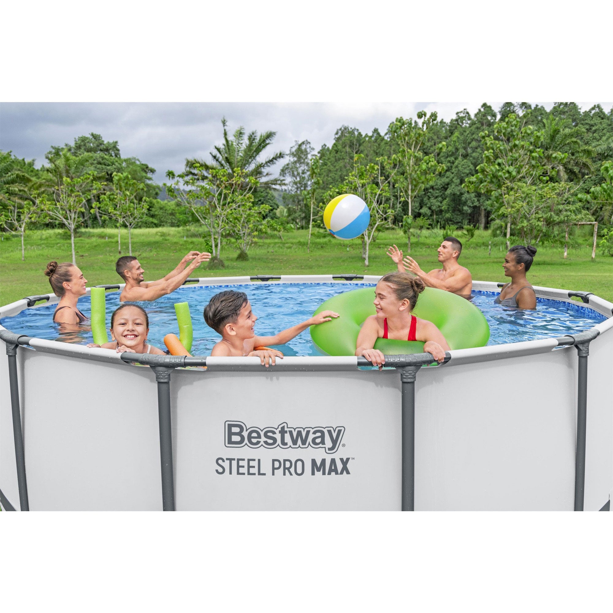 Bestway Steel Pro MAX 14' x 4' Foot Above Ground Round Complete Pool Set (Used) - VMInnovations