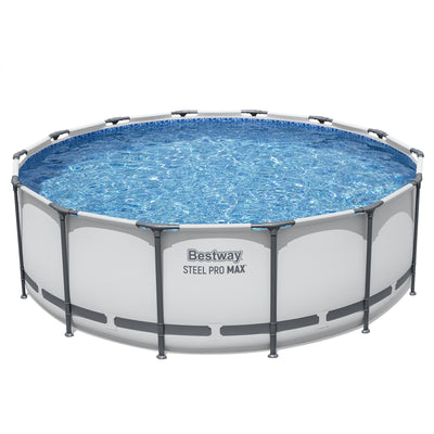 Bestway Steel Pro MAX 14'x48" Round Above Ground Swimming Pool with Pump & Cover
