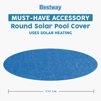 Bestway Round Solar Pool Cover for 18' Frame & Steel Wall Above Ground(Open Box)