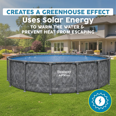 Bestway Round Solar Pool Cover for 18' Frame & Steel Wall Above Ground(Open Box)