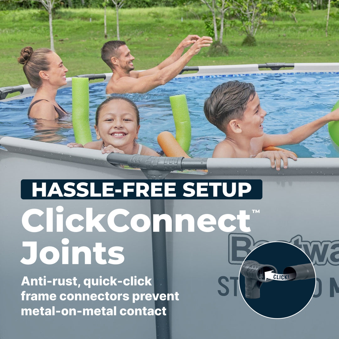 Bestway Steel Pro MAX 14'x48" Round Above Ground Swimming Pool with Pump & Cover
