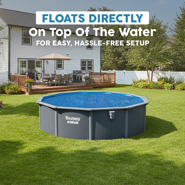 Bestway Round Solar Pool Cover for 18' Frame & Steel Wall Above Ground Pools - VMInnovations