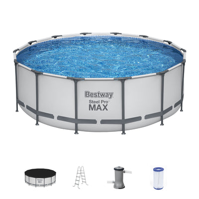 Bestway Steel Pro MAX 14 x 4 Foot Above Ground Round Pool Set (For Parts)